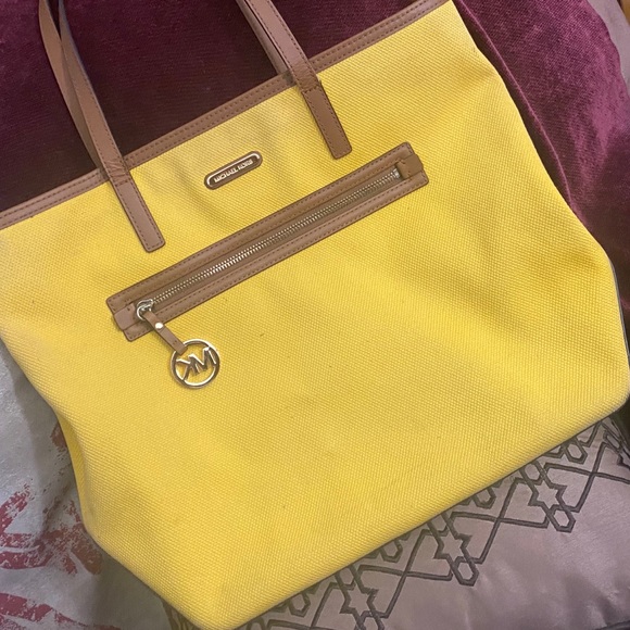Michael Kors Yellow Tote - Picture 1 of 5